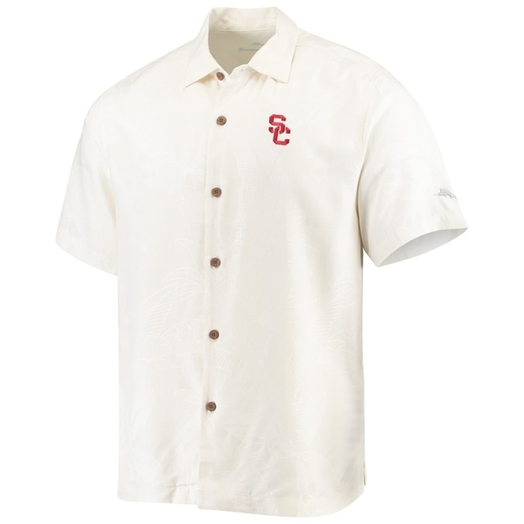 {Tommy Bahama} White USC Trojans Tailgate Club Button-Up Shirt - XXXL - Picture 3 of 17